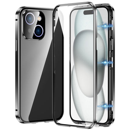 Magnetic Double-buckle HD Tempered Glass Phone Case, For iPhone 15 Plus, For iPhone 15, For iPhone 13 Pro Max, For iPhone 13 Pro