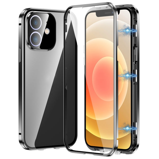 Magnetic Double-buckle HD Tempered Glass Phone Case, For iPhone 13, For iPhone 12, For iPhone 12 Pro Max, For iPhone 12 Pro