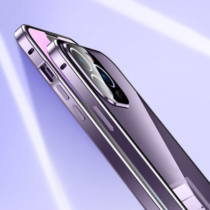 Magnetic Double-buckle HD Tempered Glass Phone Case, For iPhone 15 Plus, For iPhone 15, For iPhone 13 Pro Max, For iPhone 13 Pro
