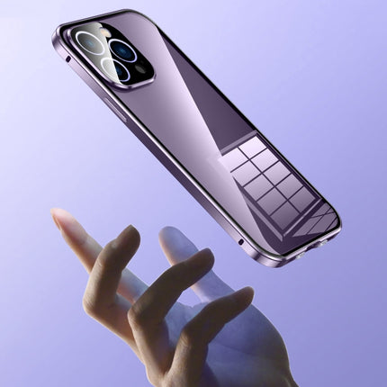 Magnetic Double-buckle HD Tempered Glass Phone Case, For iPhone 15 Plus, For iPhone 15, For iPhone 13 Pro Max, For iPhone 13 Pro