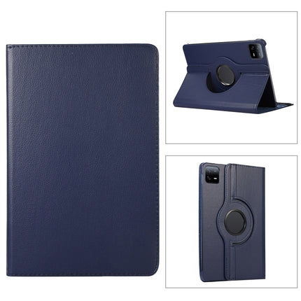 360 Degree Rotation Litchi Texture Leather Tablet Case, For Xiaomi Pad 6S Pro 12.4, For Xiaomi Redmi Pad SE
