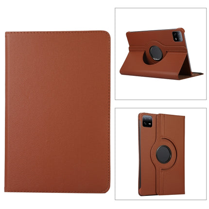 360 Degree Rotation Litchi Texture Leather Tablet Case, For Xiaomi Pad 6S Pro 12.4, For Xiaomi Redmi Pad SE
