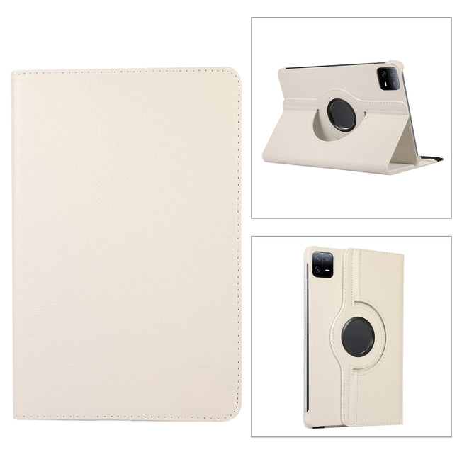 360 Degree Rotation Litchi Texture Leather Tablet Case, For Xiaomi Pad 7 Pro / Pad 7, For Xiaomi Redmi Pad Pro 12.1