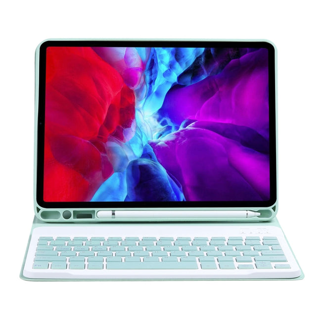 C-11B Funda protectora con teclado Bluetooth desmontable ABS de color caramelo para iPad Pro de 11 pulgadas (2020), con soporte y ranura para lápiz, para iPad Pro de 11 pulgadas (2020)