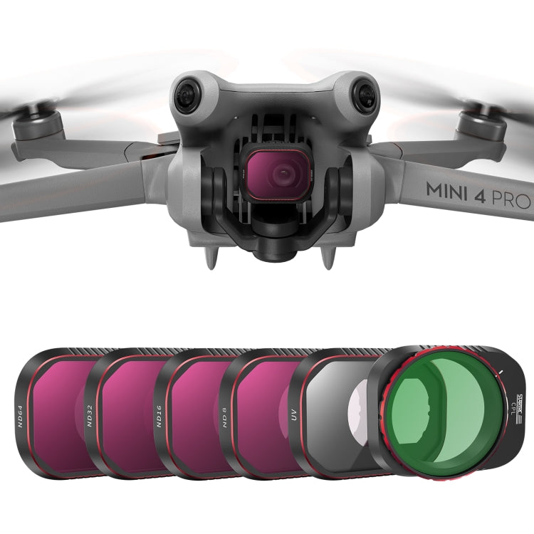 Für DJI Mini 4 Pro STARTRC Drohnen-Objektivfilter, ND16/64/256, einstellbarer CPL, einstellbares UV, 4 in 1 ND8/16/64/256PL, CPL ND8/16/32/64/256, CPL UV ND8/16/32/64