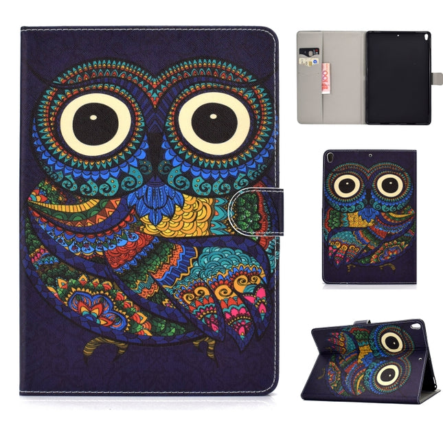 Colored Drawing Pattern Horizontal Flip PU Leather Case with Holder & Card Slot & Sleep / Wake-up Function