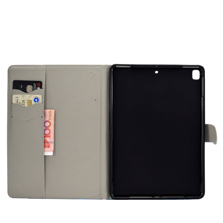 Colored Drawing Pattern Horizontal Flip PU Leather Case with Holder & Card Slot & Sleep / Wake-up Function