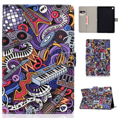 Colored Drawing Pattern Horizontal Flip PU Leather Case with Holder & Card Slot & Sleep / Wake-up Function, For iPad 9.7 (2017/2018) & Air 2 & Air, For iPad Mini 2019 & 4 & 3 & 2 & 1, For Samsung Galaxy Tab A 10.1 (2019) T510/T515