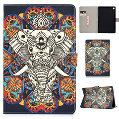 Colored Drawing Pattern Horizontal Flip PU Leather Case with Holder & Card Slot & Sleep / Wake-up Function, For iPad 9.7 (2017/2018) & Air 2 & Air, For iPad Mini 2019 & 4 & 3 & 2 & 1, For Samsung Galaxy Tab A 10.1 (2019) T510/T515