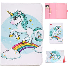 Colored Drawing Pattern Horizontal Flip PU Leather Case with Holder & Card Slot & Sleep / Wake-up Function, For Samsung Galaxy Tab A 10.1 (2019) T510/T515, For Samsung Galaxy Tab A 10.1 T580/T585 (2016), For Samsung Galaxy Tab A 10.5 T590/T595