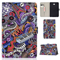 Colored Drawing Pattern Horizontal Flip PU Leather Case with Holder & Card Slot & Sleep / Wake-up Function, For Samsung Galaxy Tab A 10.1 (2019) T510/T515, For Samsung Galaxy Tab A 10.1 T580/T585 (2016), For Samsung Galaxy Tab A 10.5 T590/T595