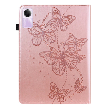 Embossed Butterfly Pattern Horizontal Flip Leather Tablet Case, For Xiaomi Redmi Pad SE