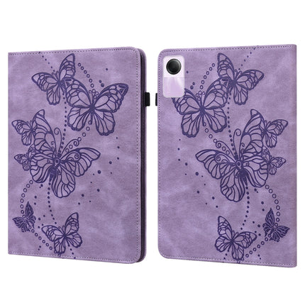Embossed Butterfly Pattern Horizontal Flip Leather Tablet Case, For Xiaomi Redmi Pad SE