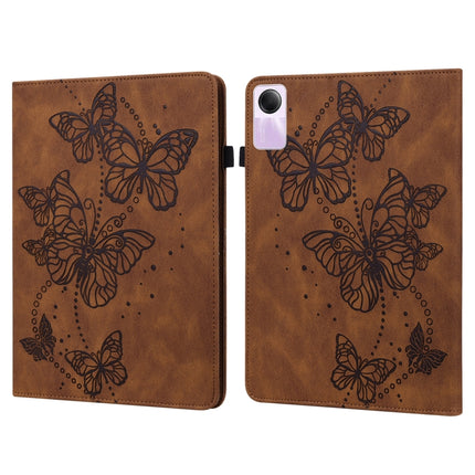Embossed Butterfly Pattern Horizontal Flip Leather Tablet Case, For Xiaomi Redmi Pad SE