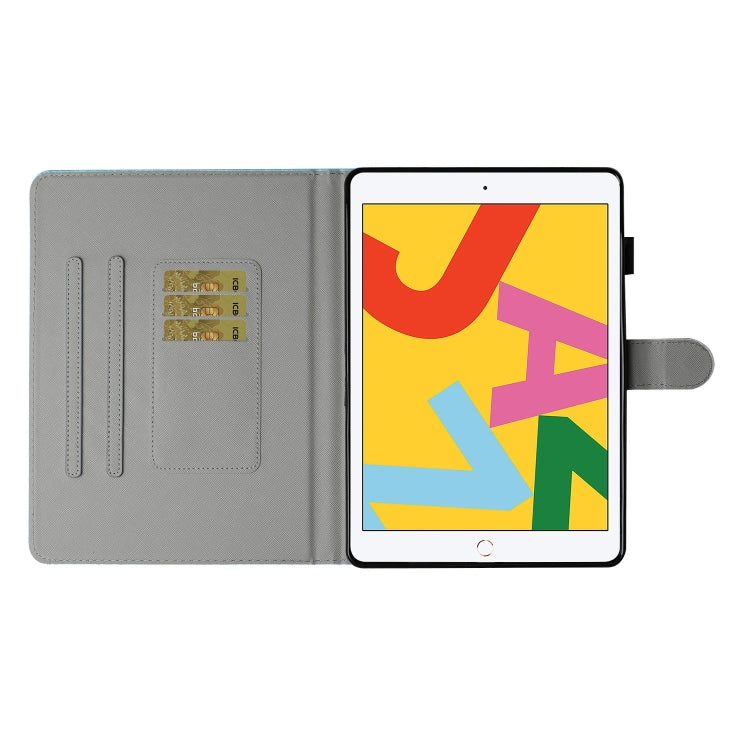 Colored Drawing Pattern Horizontal Flip PU Leather Case with Holder & Card Slot & Sleep / Wake-up Function