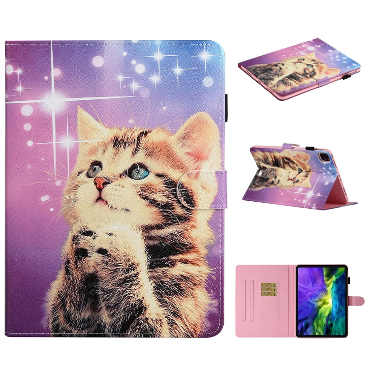 Colored Drawing Pattern Horizontal Flip PU Leather Case with Holder & Card Slot & Sleep / Wake-up Function