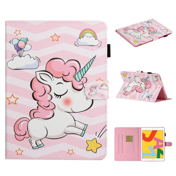 Colored Drawing Pattern Horizontal Flip PU Leather Case with Holder & Card Slot & Sleep / Wake-up Function