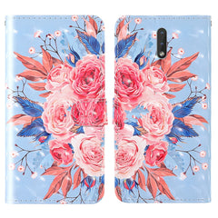 3D Painting Colored Drawing Pattern Horizontal Flip TPU + PU Leather Case with Holder & Card Slots & Wallet & Lanyard, For Motorola Moto G8 Play, For Motorola Moto G8 Plus, For Nokia 1.3, For Nokia 2.3