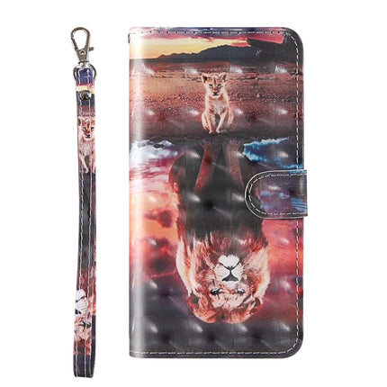 3D Painting Colored Drawing Pattern Horizontal Flip TPU + PU Leather Case with Holder & Card Slots & Wallet & Lanyard