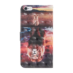 3D Painting Colored Drawing Pattern Horizontal Flip TPU + PU Leather Case with Holder & Card Slots & Wallet & Lanyard, For iPhone 6 / 6s, For iPhone 6 Plus / 6s Plus, For iPhone 7 / 8