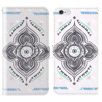 3D Painting Colored Drawing Pattern Horizontal Flip TPU + PU Leather Case with Holder & Card Slots & Wallet & Lanyard
