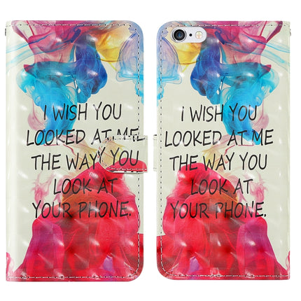 3D Painting Colored Drawing Pattern Horizontal Flip TPU + PU Leather Case with Holder & Card Slots & Wallet & Lanyard