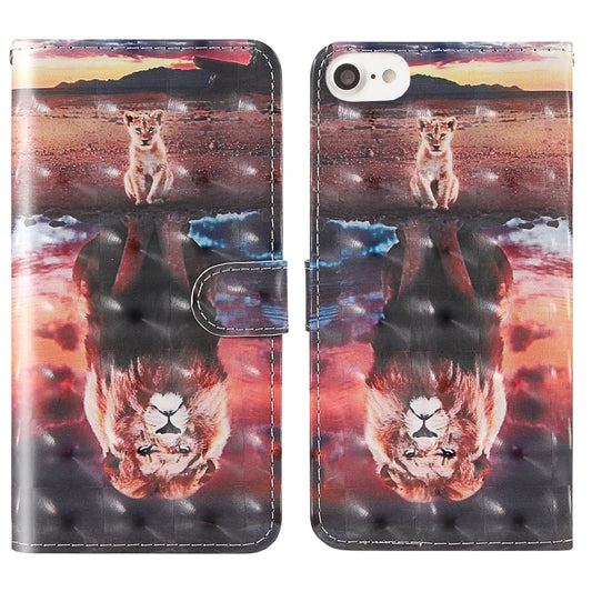 Estuche de cuero de TPU + PU con tapa horizontal con patrón de dibujo de colores en 3D, con soporte, ranuras para tarjetas, billetera y cordón, para iPhone 7/8, para iPhone 7 Plus/8 Plus, para iPhone 11, para iPhone 11 Pro