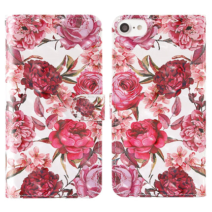 3D Painting Colored Drawing Pattern Horizontal Flip TPU + PU Leather Case with Holder & Card Slots & Wallet & Lanyard