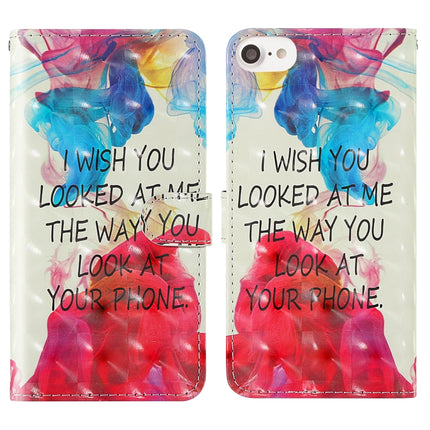 3D Painting Colored Drawing Pattern Horizontal Flip TPU + PU Leather Case with Holder & Card Slots & Wallet & Lanyard