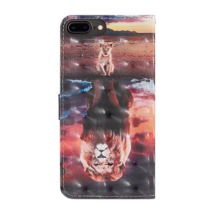 3D Painting Colored Drawing Pattern Horizontal Flip TPU + PU Leather Case with Holder & Card Slots & Wallet & Lanyard