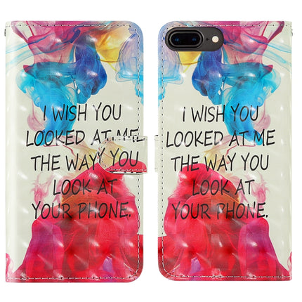 3D Painting Colored Drawing Pattern Horizontal Flip TPU + PU Leather Case with Holder & Card Slots & Wallet & Lanyard