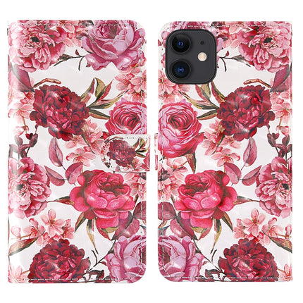 3D Painting Colored Drawing Pattern Horizontal Flip TPU + PU Leather Case with Holder & Card Slots & Wallet & Lanyard