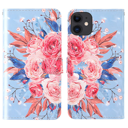 3D Painting Colored Drawing Pattern Horizontal Flip TPU + PU Leather Case with Holder & Card Slots & Wallet & Lanyard