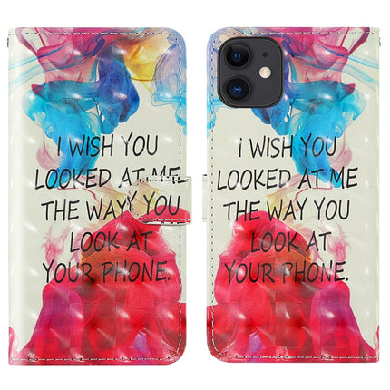 3D Painting Colored Drawing Pattern Horizontal Flip TPU + PU Leather Case with Holder & Card Slots & Wallet & Lanyard