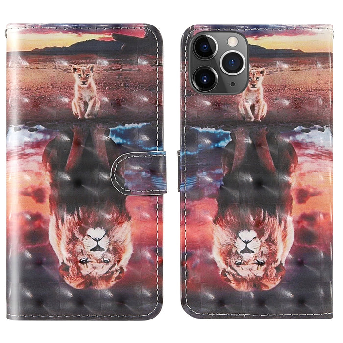 3D Painting Colored Drawing Pattern Horizontal Flip TPU + PU Leather Case with Holder & Card Slots & Wallet & Lanyard, For iPhone 11 Pro Max, For iPhone X, For iPhone XR