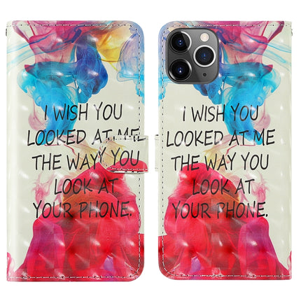 3D Painting Colored Drawing Pattern Horizontal Flip TPU + PU Leather Case with Holder & Card Slots & Wallet & Lanyard