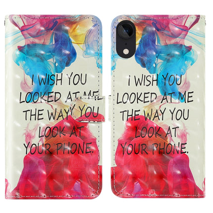 3D Painting Colored Drawing Pattern Horizontal Flip TPU + PU Leather Case with Holder & Card Slots & Wallet & Lanyard