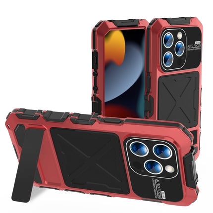 R-JUST Metal + Silicone + Tempered Glass Life Waterproof Phone Case with Holder, For iPhone Air, For iPhone 15 Pro Max, For iPhone 15 Pro, For iPhone 15 Plus, For iPhone 15