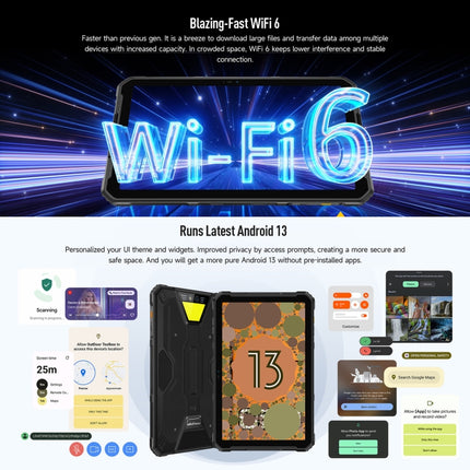 Tablet PC resistente Ulefone Armor Pad 2, 16 GB + 256 GB, 11 pulgadas, Android 13, MediaTek Helio G99 Octa Core, red 4G, Armor Pad 2, Armor Pad 2 (amarillo)