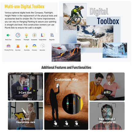 Tablet PC resistente Ulefone Armor Pad 2, 16 GB + 256 GB, 11 pulgadas, Android 13, MediaTek Helio G99 Octa Core, red 4G, Armor Pad 2, Armor Pad 2 (amarillo)