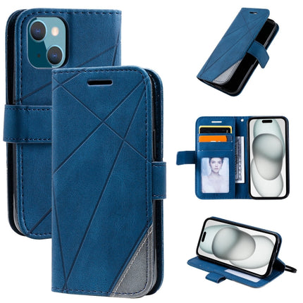 Skin Feel Splicing Leather Phone Case, For iPhone 15 Pro, For iPhone 15 Plus, For iPhone 15