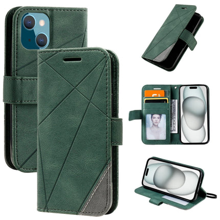 Skin Feel Splicing Leather Phone Case, For iPhone 15 Pro, For iPhone 15 Plus, For iPhone 15