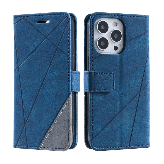 Skin Feel Splicing Leather Phone Case, For iPhone 16 Pro, For iPhone 16 Plus, For iPhone 16, For iPhone 15 Pro Max