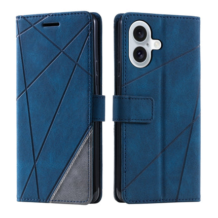 Skin Feel Splicing Leather Phone Case, For iPhone 16 Pro, For iPhone 16 Plus, For iPhone 16, For iPhone 15 Pro Max