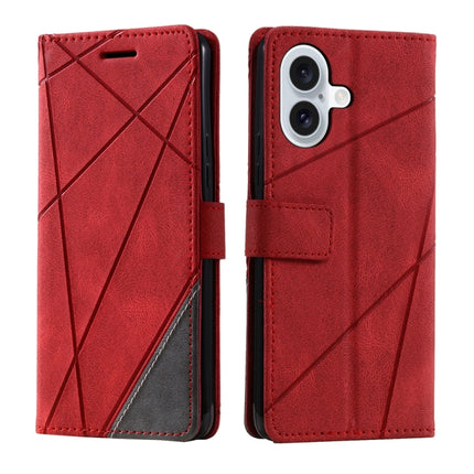 Skin Feel Splicing Leather Phone Case, For iPhone 16 Pro, For iPhone 16 Plus, For iPhone 16, For iPhone 15 Pro Max