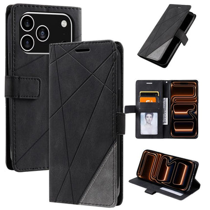 Skin Feel Splicing Leather Phone Case, For iPhone 18 Pro, For iPhone 18 Pro Max, For iPhone 17e / 16e, For iPhone 17 Pro Max