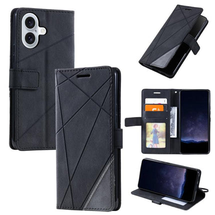 Skin Feel Splicing Leather Phone Case, For iPhone 17 Pro, For iPhone 17, For iPhone Air, For iPhone 16 Pro Max