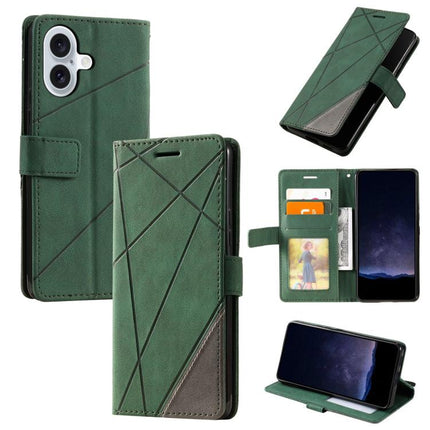 Skin Feel Splicing Leather Phone Case, For iPhone 17 Pro, For iPhone 17, For iPhone Air, For iPhone 16 Pro Max