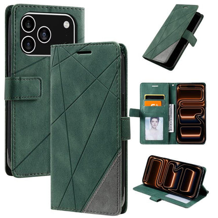 Skin Feel Splicing Leather Phone Case, For iPhone 18 Pro, For iPhone 18 Pro Max, For iPhone 17e / 16e, For iPhone 17 Pro Max
