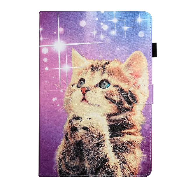 Colored Drawing Pattern Horizontal Flip PU Leather Case with Holder & Card Slot, For 10 inch Universal Tablet PC
